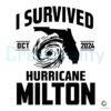 I Survived Hurricane Milton Oct 2024 SVG Silhouette