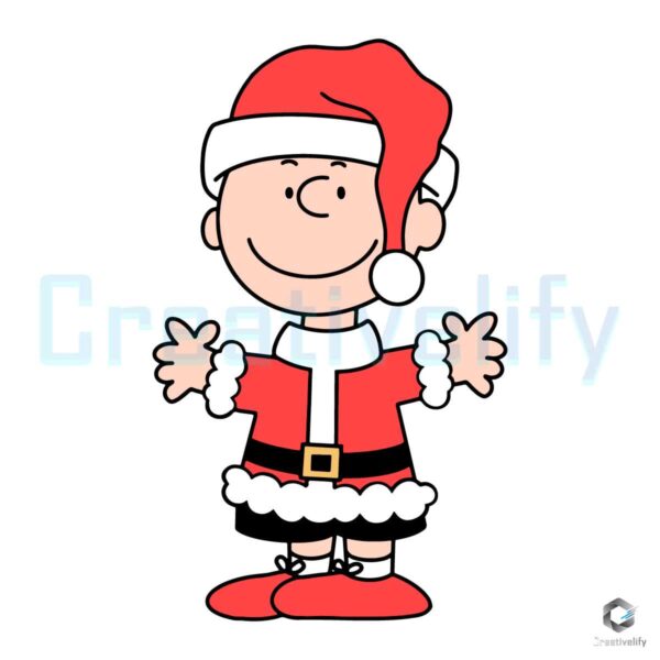 Christmas Peanuts Charlie Brown Santa Hat SVG