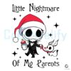 Little Nightmare Of My Parents Christmas Jack Skellington PNG