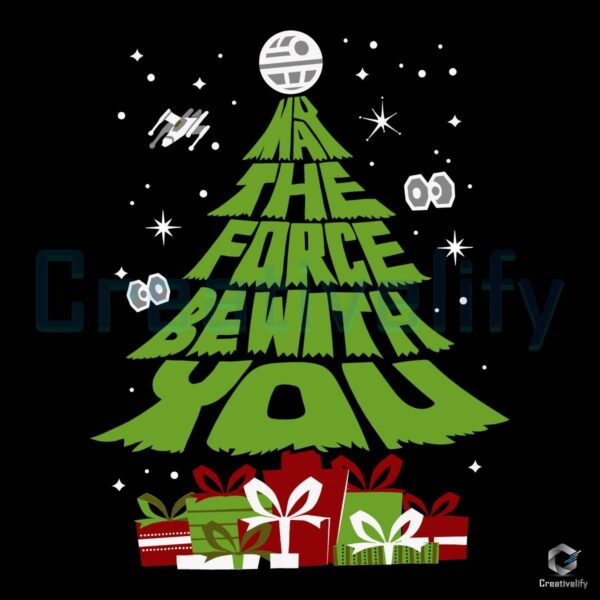 May The Force Be With You Star Wars Christmas Tree SVG