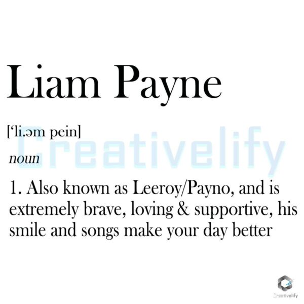 Memory of Liam Payne Noun Quote SVG