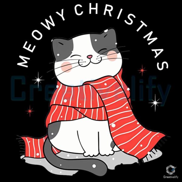 Meowy Christmas Cute Cat SVG