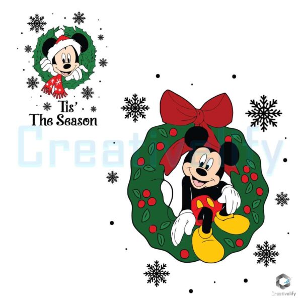 Mickey Minnie Mouse Tis' The Season Christmas Png