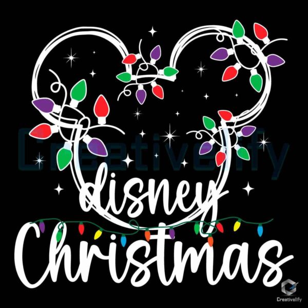 Mickey Mouse Disney Christmas Lights SVG