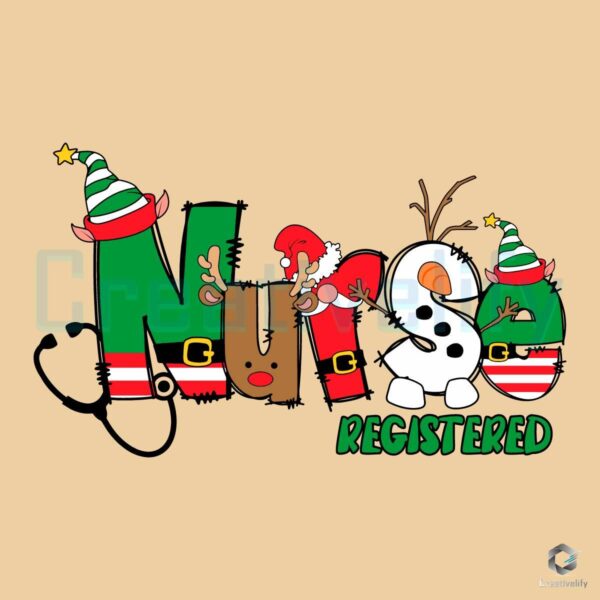 Nurse Registered Christmas Elf SVG