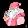 Pink Santa Claus Starbucks Drinking SVG