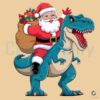 Santa Riding Trex PNG