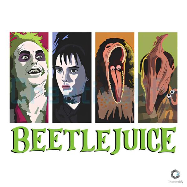 Spooky Vintage Beetlejuice Character Halloween Movie PNG