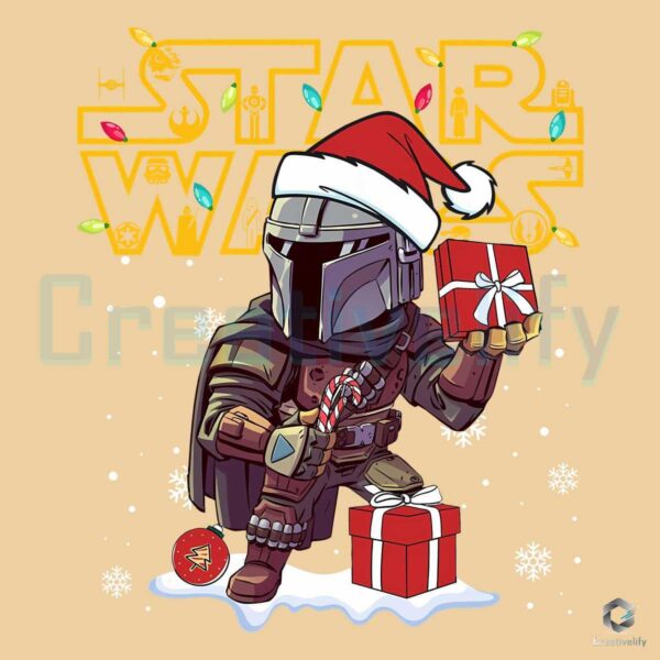 Starwars Chewbacca Boba Fett Merry Christmas PNG