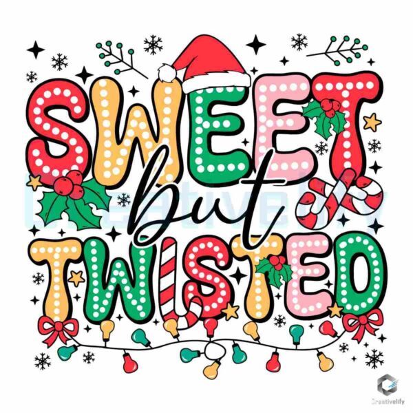 Sweet But Twisted Santa Quote SVG