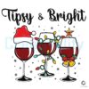 Tipsy and Bright Wine Glasses Holiday SVG