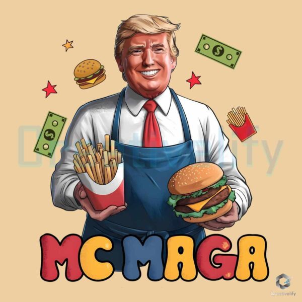 Trump Making Fries MC MAGA PNG