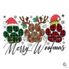 Merry Woofmas Christmas Dog Santa Pattern Png