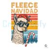 Retro Vintage Funny Fleece Navidad Llama Christmas SVG