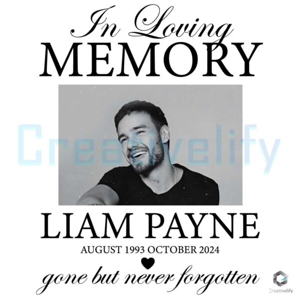 In Loving Memory Liam Payne Gone But Never Forgotten PNG