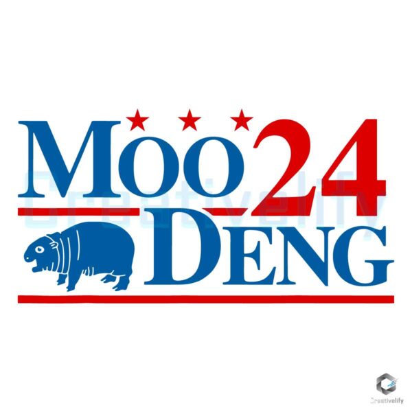 Moo Deng 24 Cute Baby Hippo Funny 2024 Election SVG