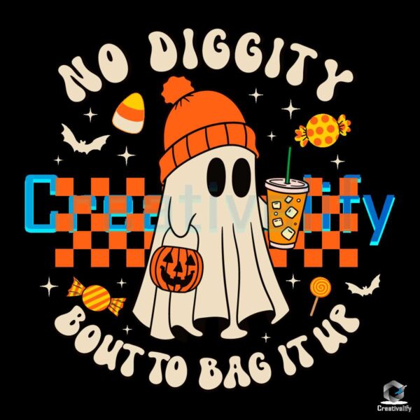 Halloween No Diggity Bout To Bag It Up SVG PNG