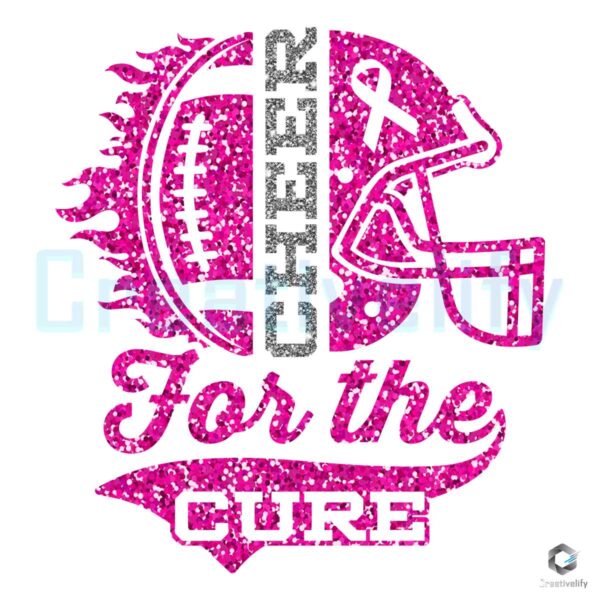 Cheer For The Cure Football Breast Cancer SVG PNG