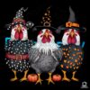 Spooky Chickens Halloween Pumpkin PNG