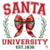 Santa University Est 1836 Christmas Bow Png