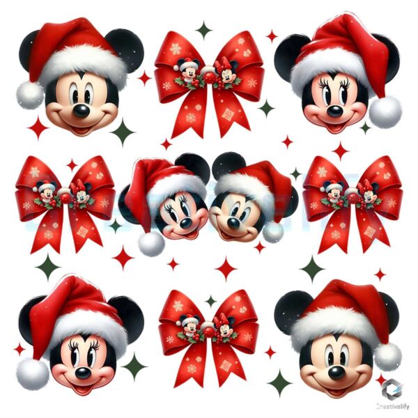 Bundle Christmas Disney Mickey Bow Png