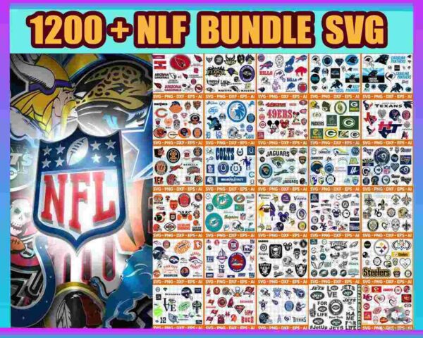 1200+ Files NFL Team Bundle Svg