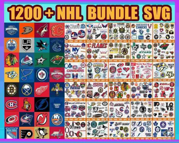 1200+ Files NHL Team Bundle Svg