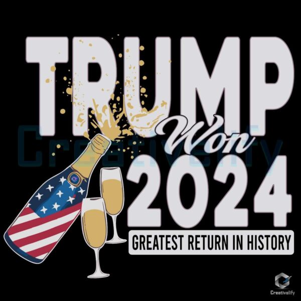 2024 Trumps Historic Win Top Return in History SVG