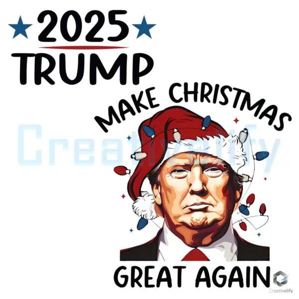 2025 Trump Make Christmas Great Again PNG