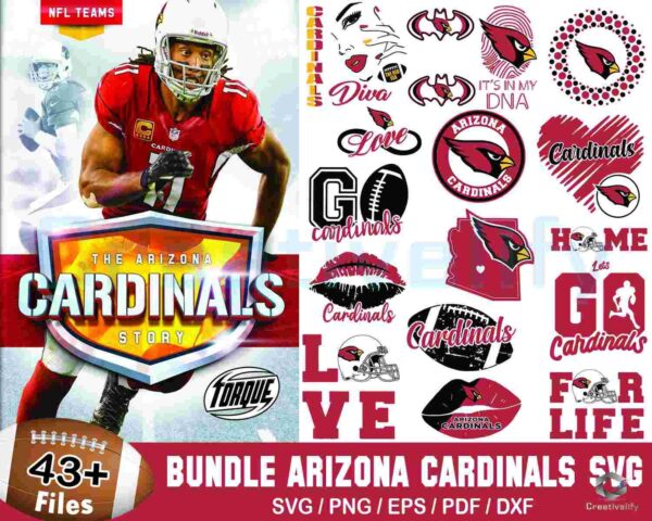 43+ Arizona Cardinals Bundle Football Svg