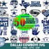 5 Designs Dallas Cowboys Bundle Football SVG