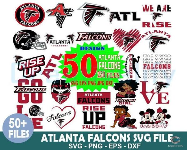 50 Designs Atlanta Falcons Bundle SVG