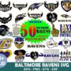 50 Designs Baltimore Ravens Bundle SVG