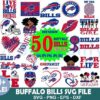 50 Designs Buffalo Bills Bundle Football SVG