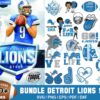 50+ Designs Detroit Lions Football Bundle Svg