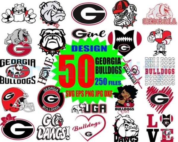 50 Designs Georgia Bulldogs Bundle SVG