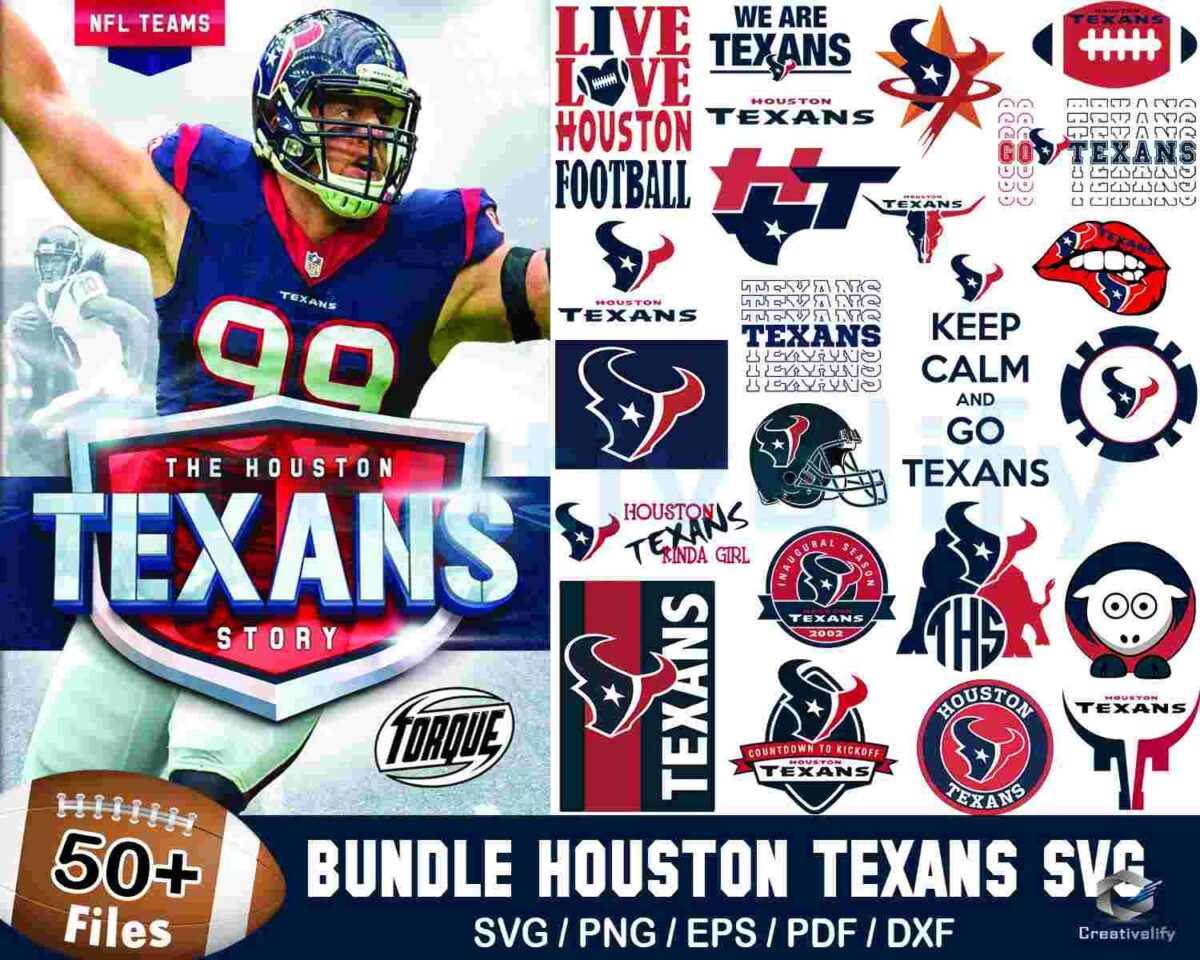 50+ Designs Houston Texans Football Svg Bundle, Texans Svg