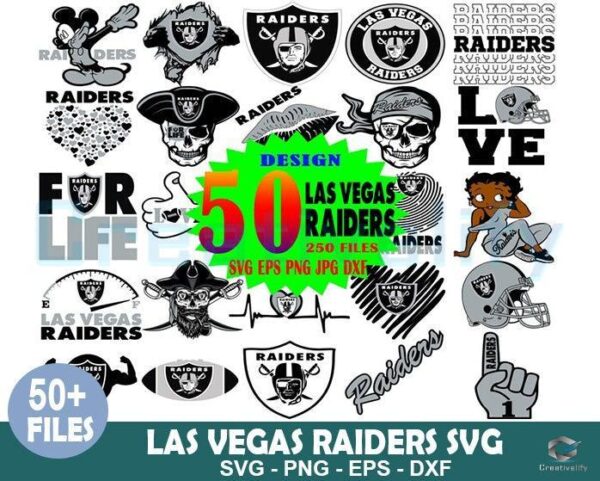 50 Designs Las Vegas Raiders Bundle SVG