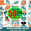 50 Designs Miami Dolphins Bundle SVG