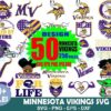 50 Designs Minnesota Vikings Bundle Svg