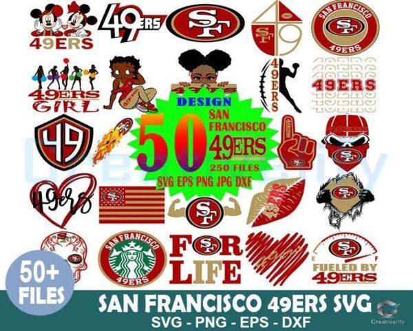 50 Designs San Francisco 49ers Bundle SVG