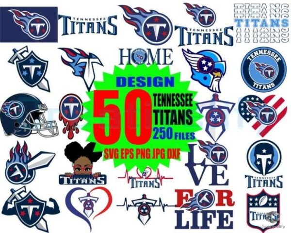 50 Designs Tennessee Titans Bundle SVG