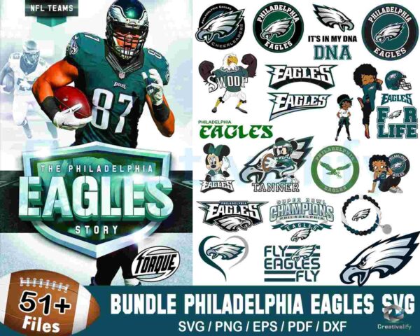 51+ Designs Philadelphia Eagles Bundle Svg