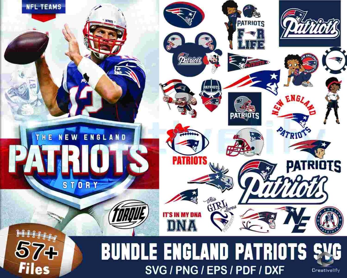 57+ New England Patriots Bundle Svg