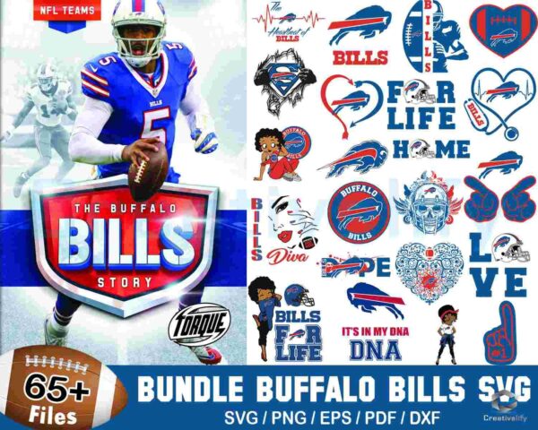 65+ Designs Buffalo Bills Football Bundle Svg