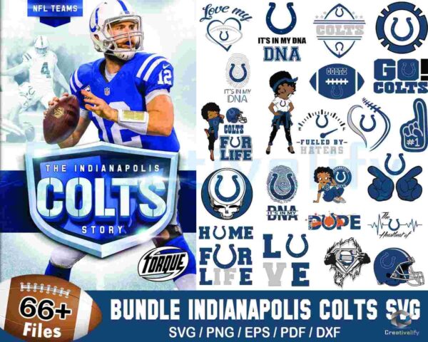 66+ Designs Indianapolis Colts Football Bundle Svg