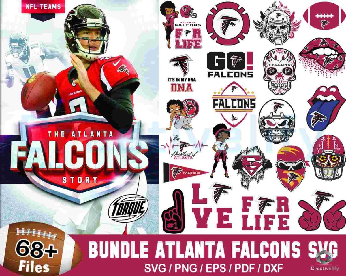 68+ Designs Atlanta Falcons Bundle Football Svg