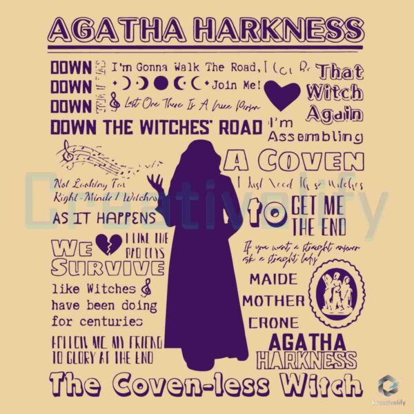 Agatha Harkness All Along Down The witches Road PNG