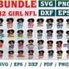 All 32 Black Girls NFL Team Bundle Svg