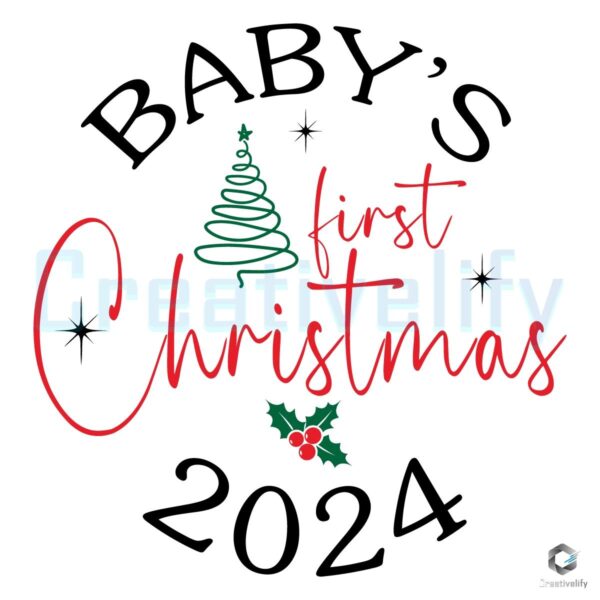 Baby's First Christmas 2024 SVG